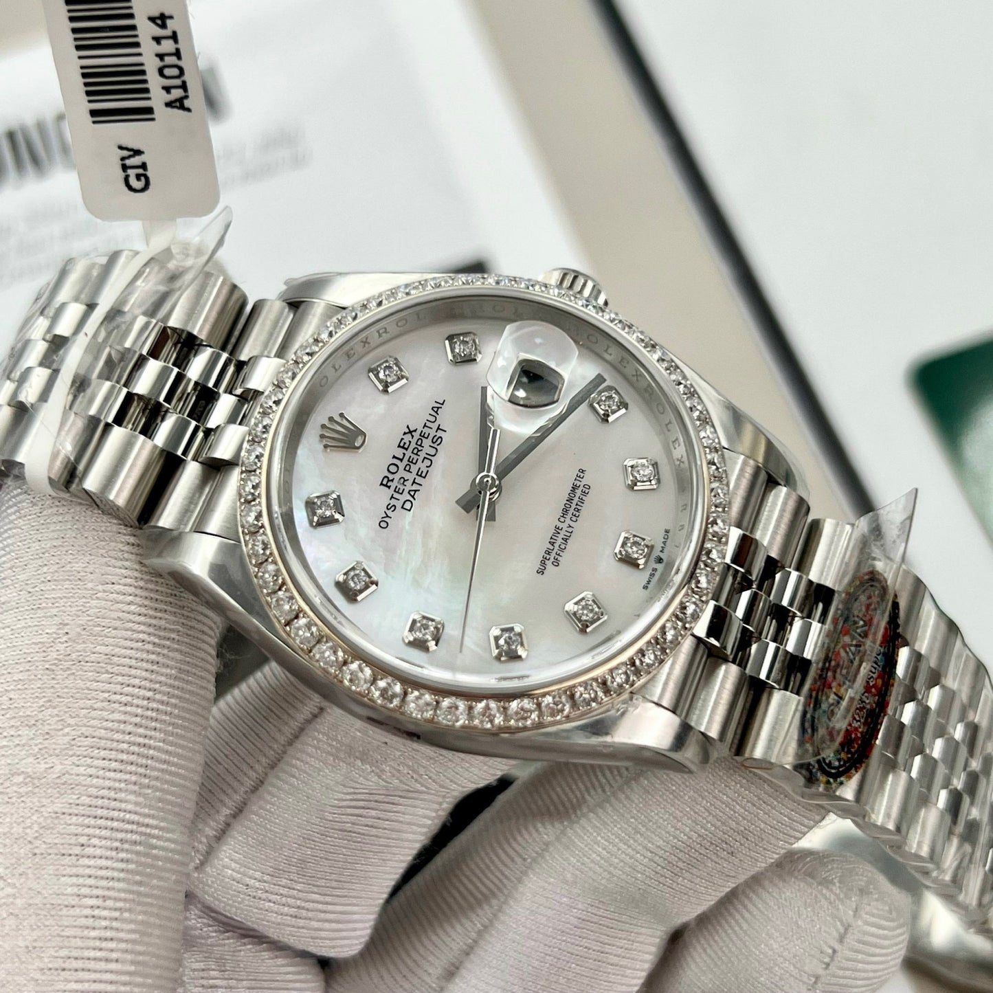 Rolex Datejust M278274-0006 Quadrante in madreperla Lunetta personalizzata con diamanti