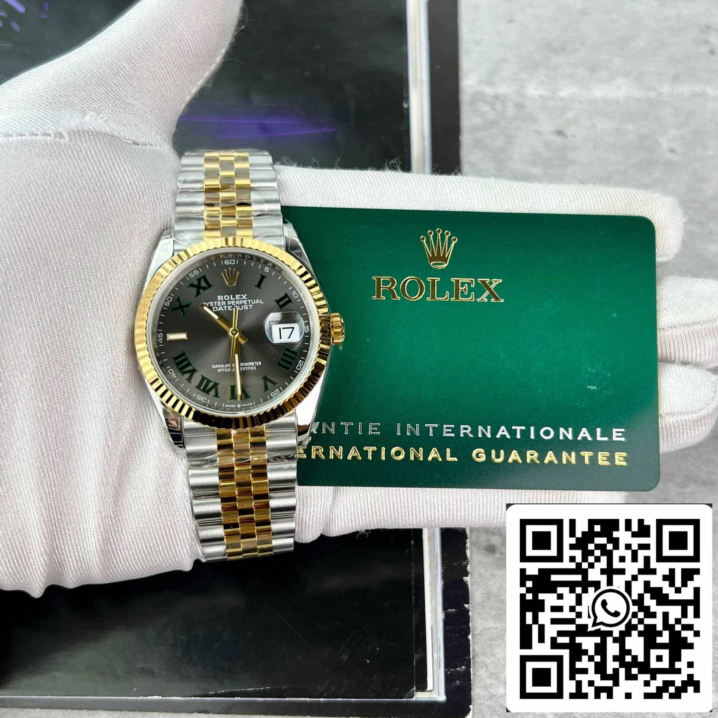 Replica Rolex Datejust 36 126233 Wimbledon quadrante migliore edizione 1:1 VS fabbrica