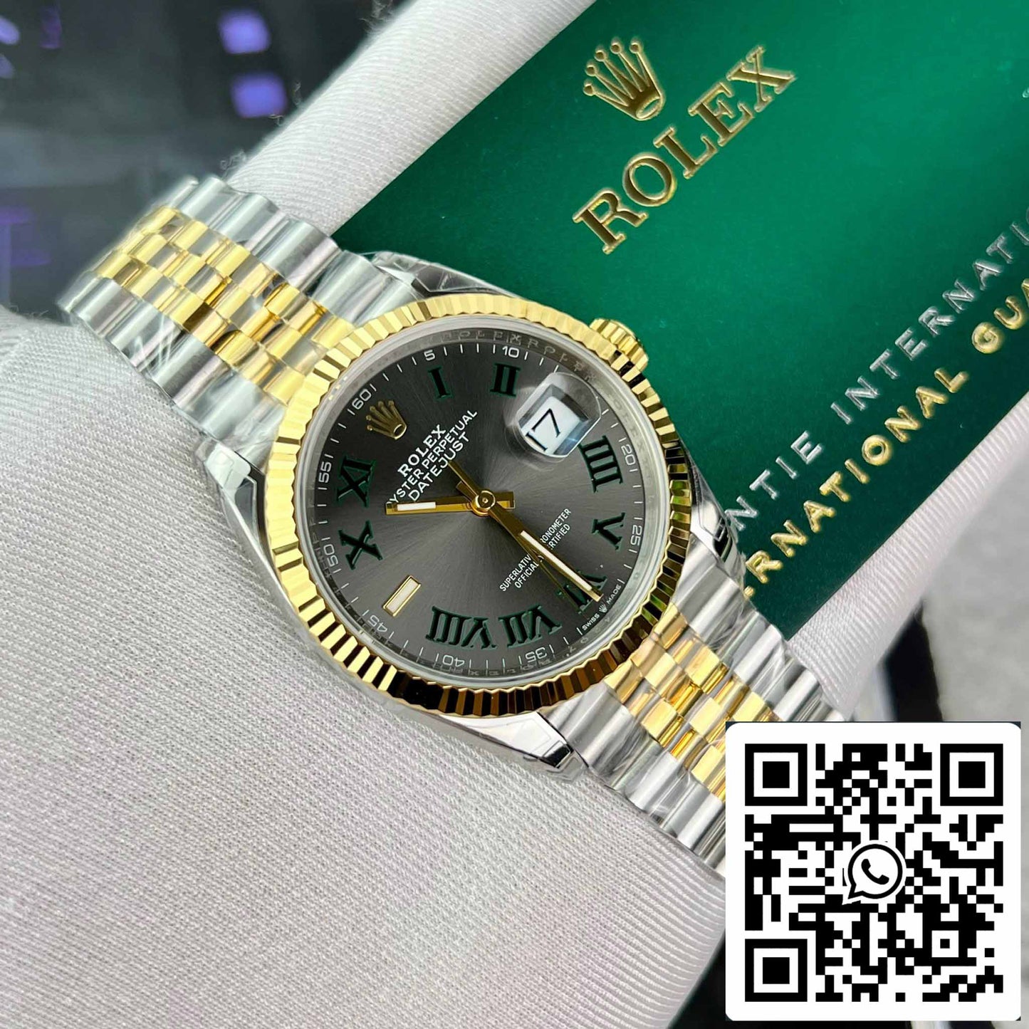 Replica Rolex Datejust 36 126233 Wimbledon quadrante migliore edizione 1:1 VS fabbrica