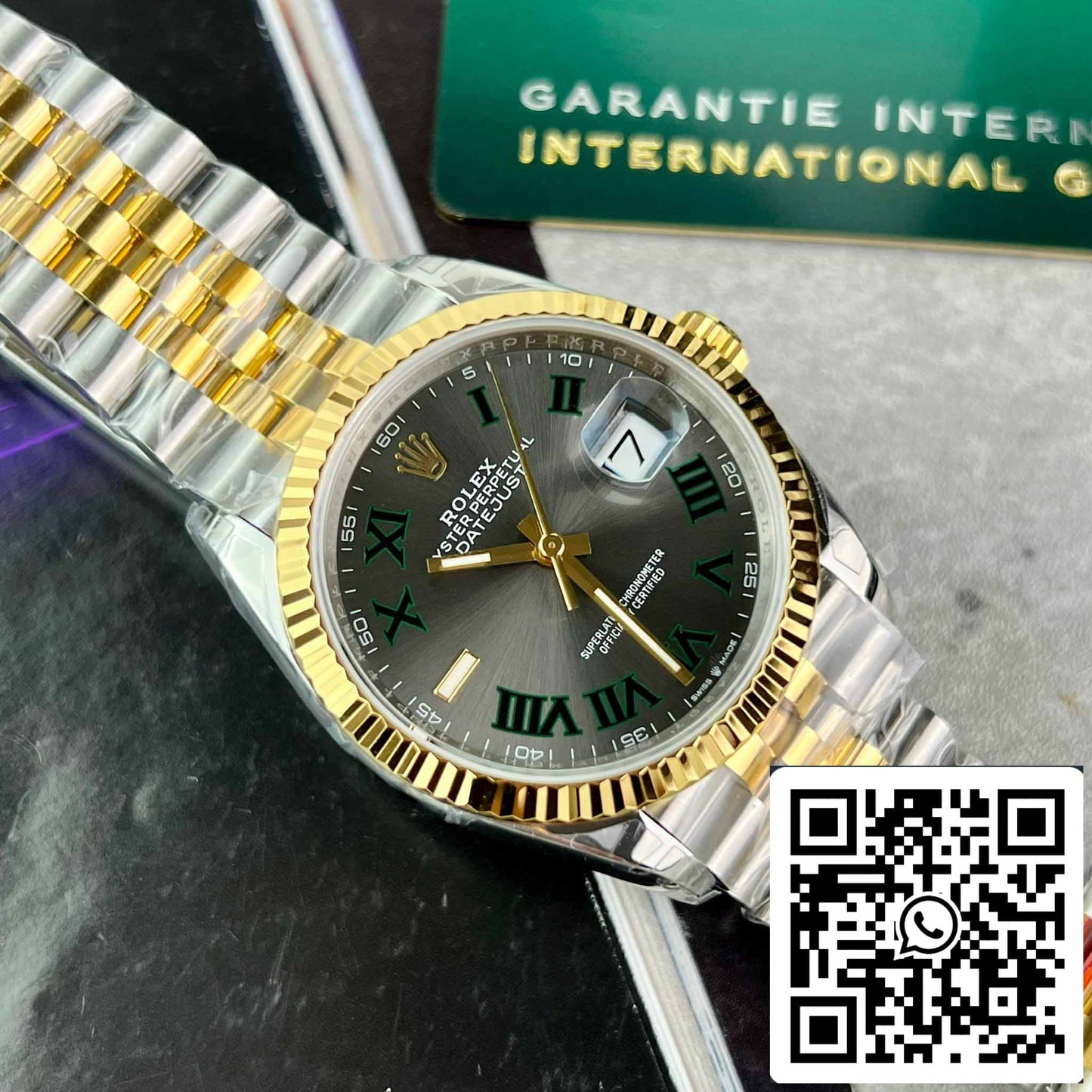 Réplica Rolex Datejust 36 126233 Wimbledon Dial Mejor Edición 1:1 VS Fábrica