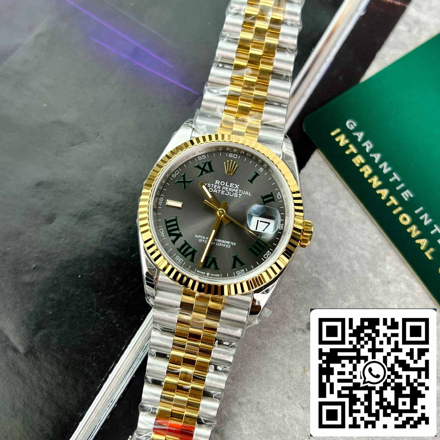 Réplica Rolex Datejust 36 126233 Wimbledon Dial Mejor Edición 1:1 VS Fábrica