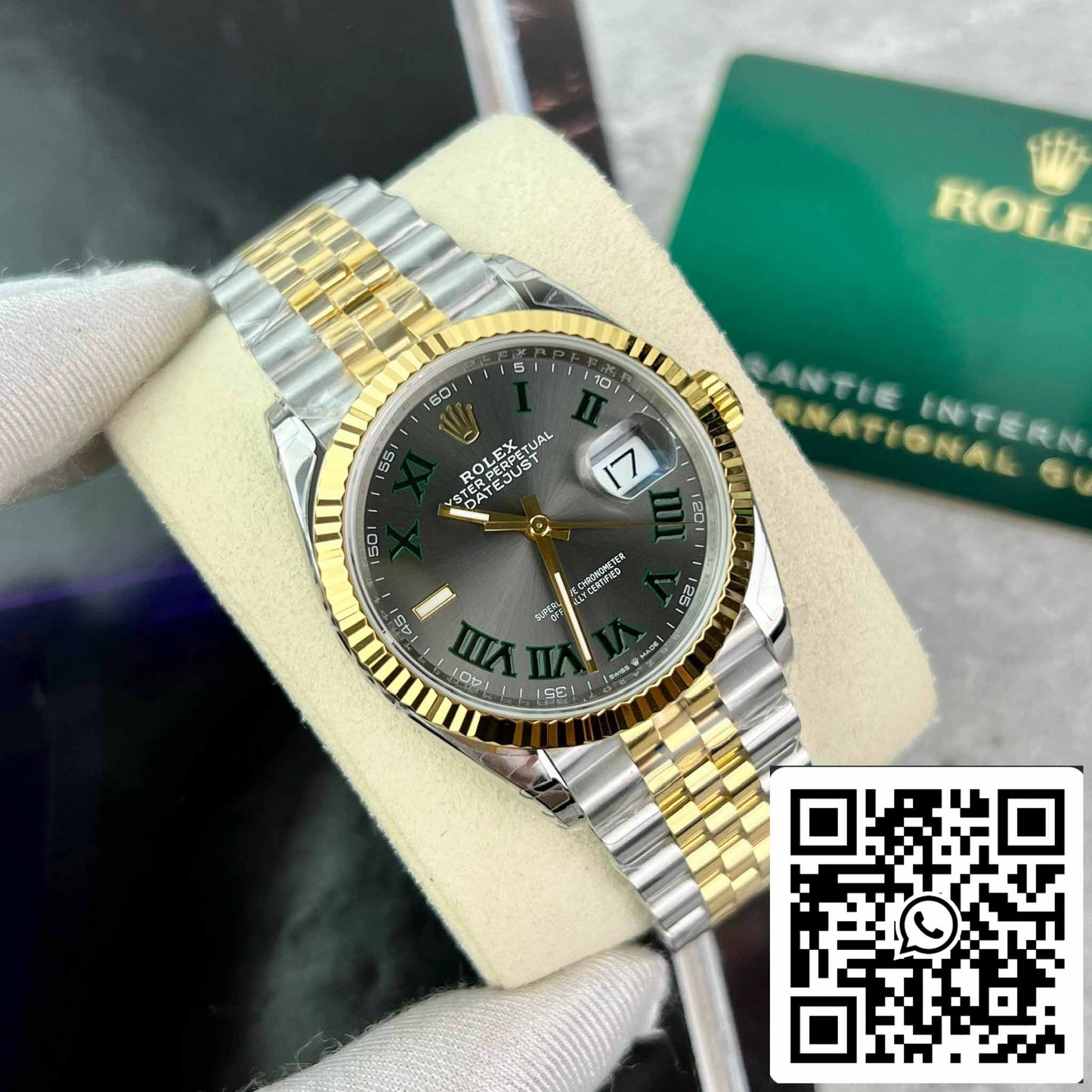 Replica Rolex Datejust 36 126233 Wimbledon quadrante migliore edizione 1:1 VS fabbrica