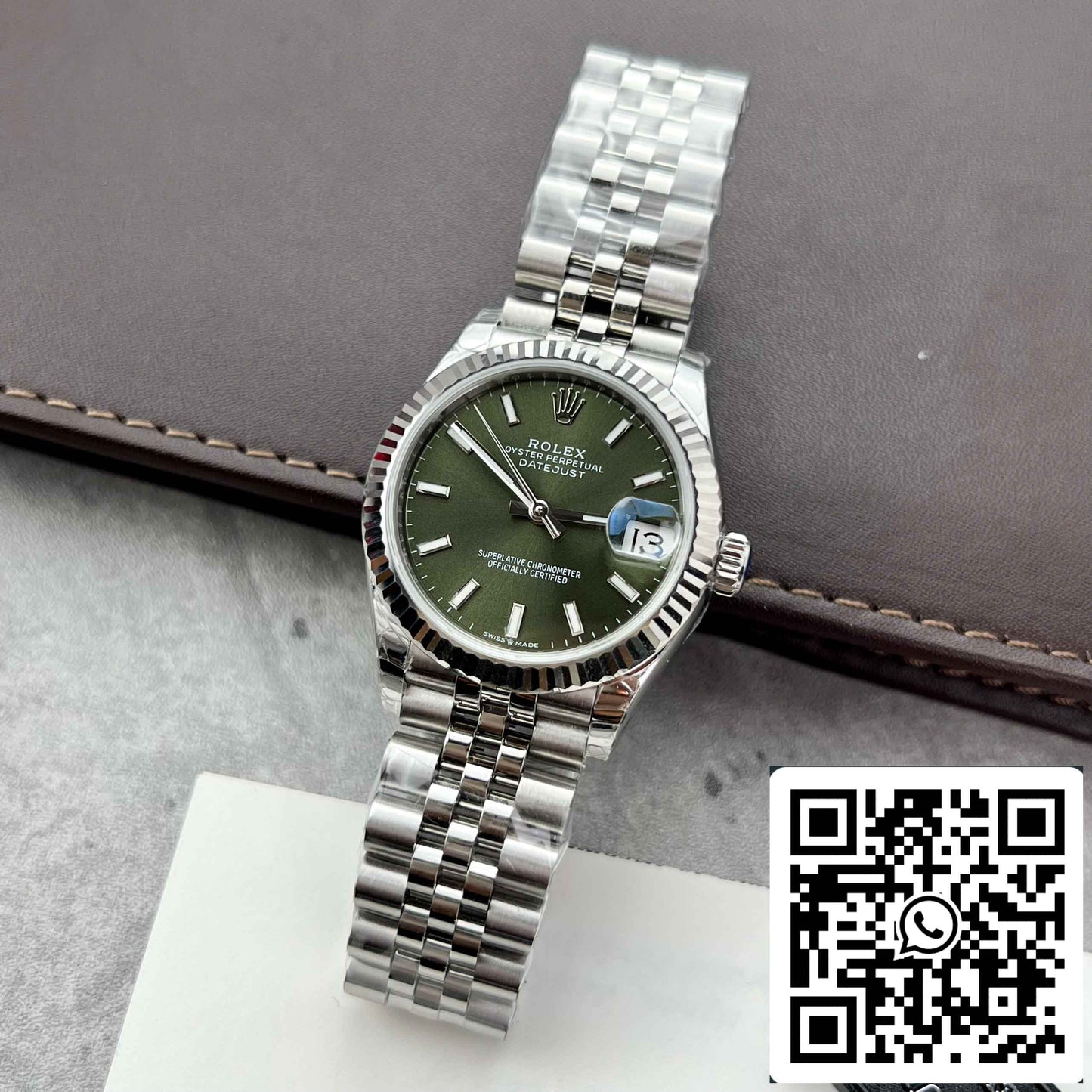 Replica Rolex Datejust 31 278274-0018 EW Factory 31mm Olive dial