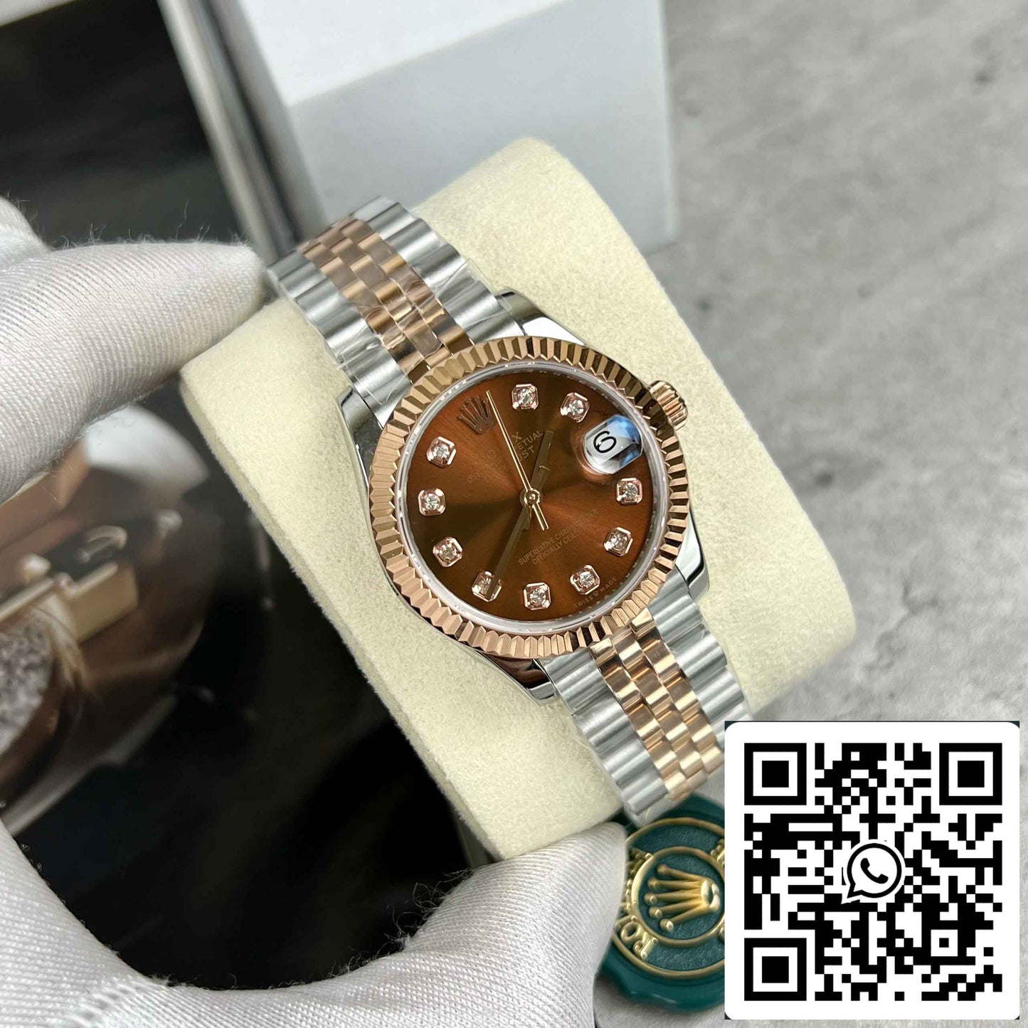 Réplica Rolex Lady-Datejust M279171-0011 Oystersteel EW Factory Mejor Edición 31mm