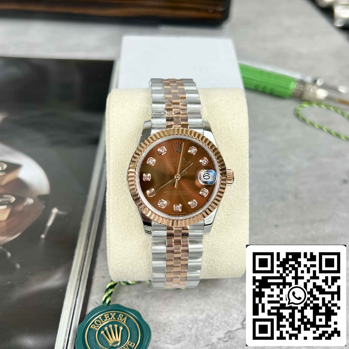 Replica Rolex Lady-Datejust M279171-0011 Oystersteel EW Fabbrica Miglior Edizione 31mm