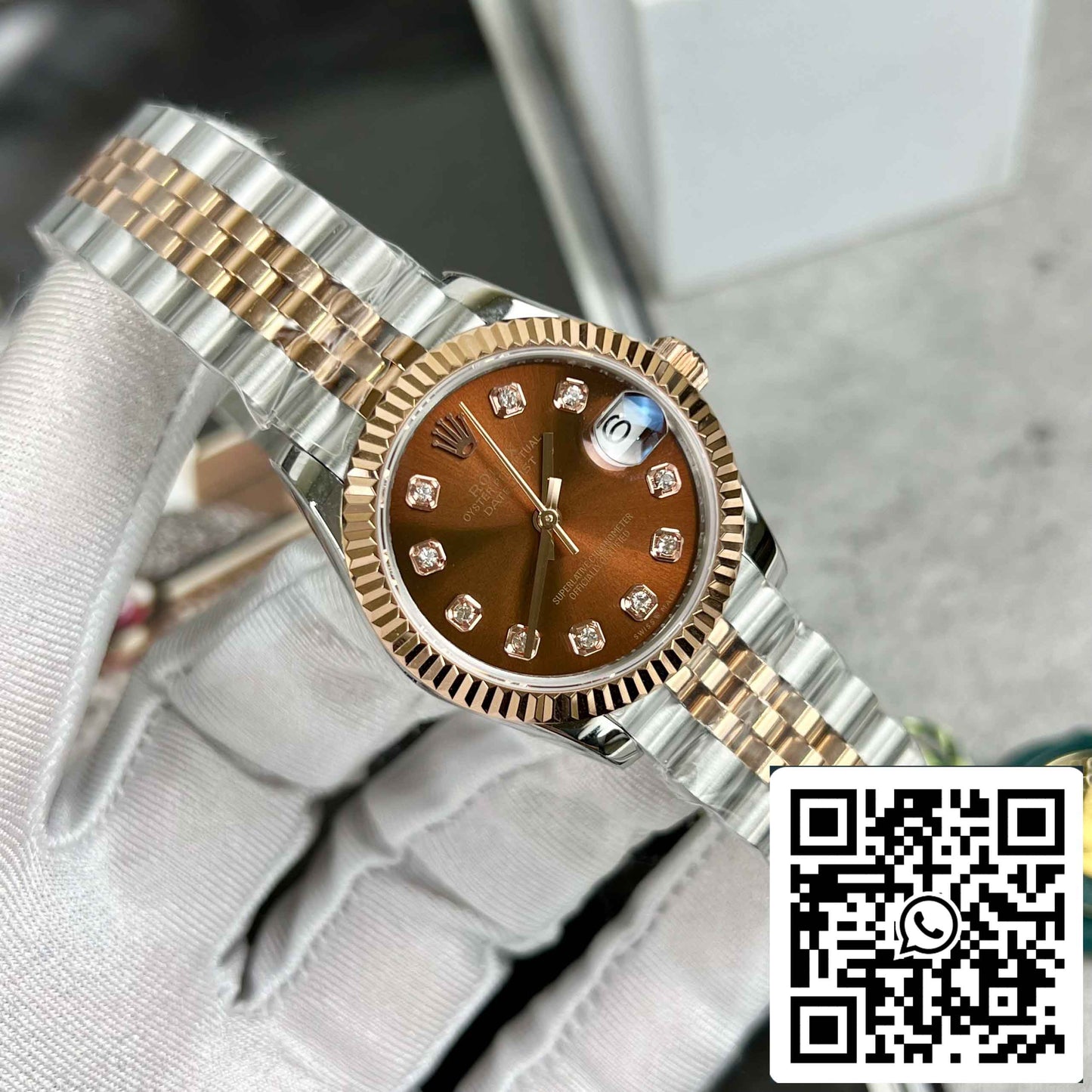 Replica Rolex Lady-Datejust M279171-0011 Oystersteel EW Factory Best Edition 31mm