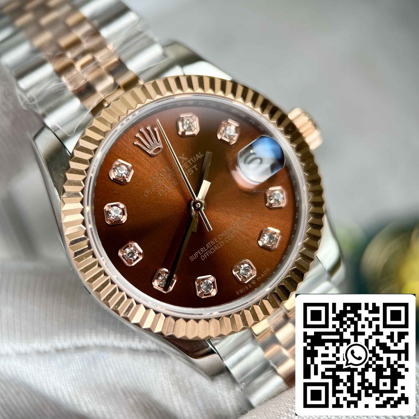 Replica Rolex Lady-Datejust M279171-0011 Oystersteel EW Factory Best Edition 31mm