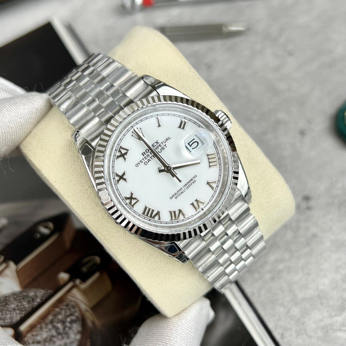 Réplica Rolex Datejust M126234-0025 36MM 1:1 Mejor Edición VS Factory Acero Inoxidable