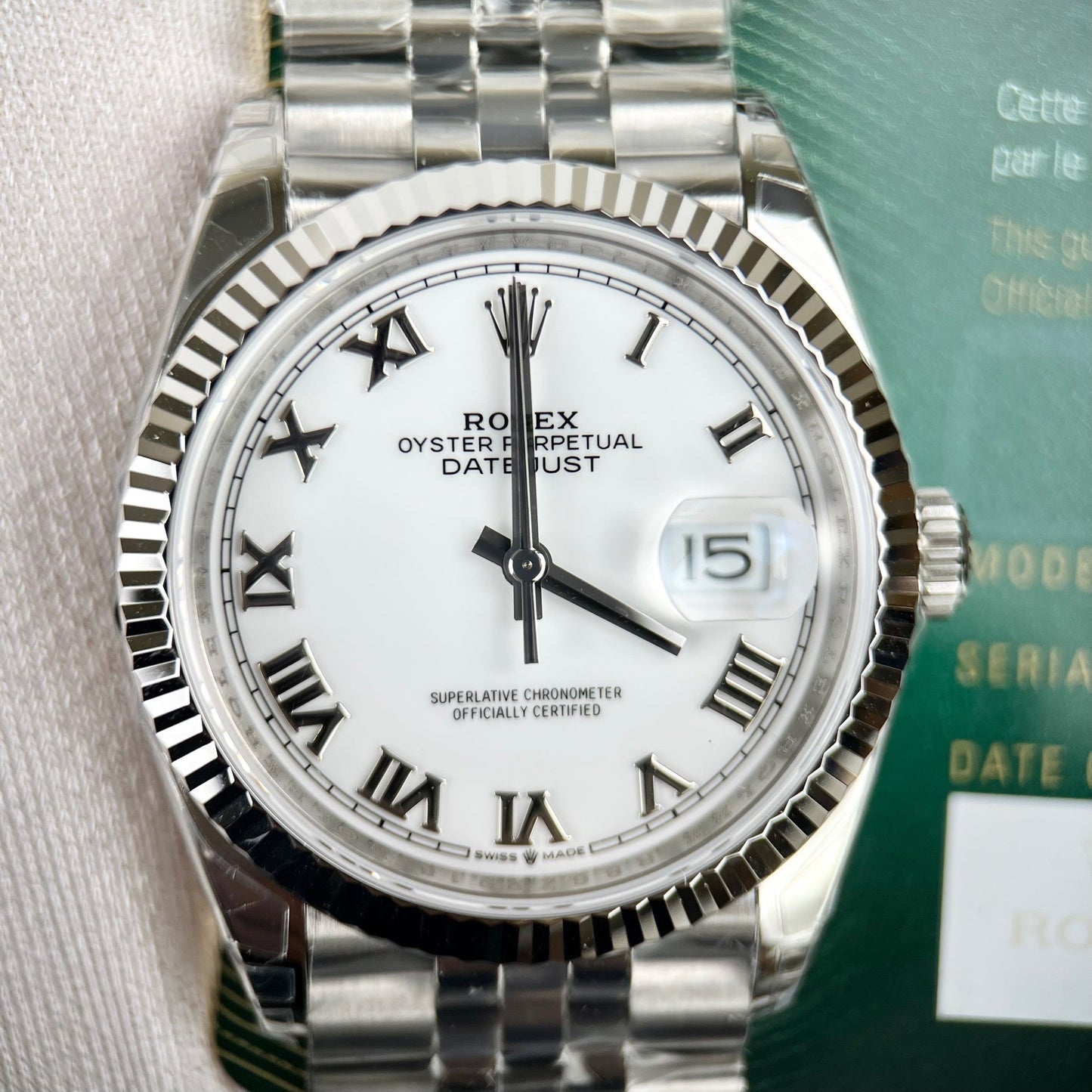 Réplica Rolex Datejust M126234-0025 36MM 1:1 Mejor Edición VS Factory Acero Inoxidable