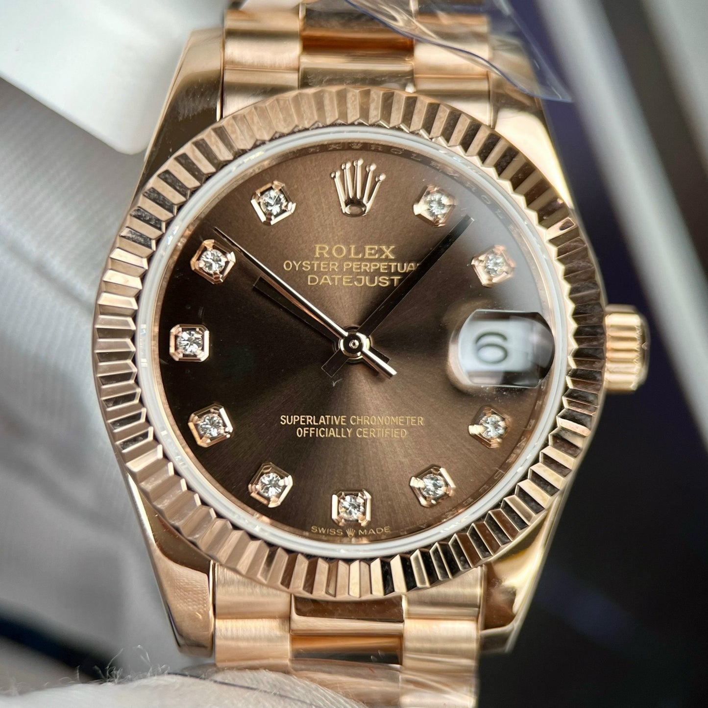 Rolex Datejust 31 278275 avvolto in oro rosa 18 carati 1:1 migliore edizione orologio replica UE