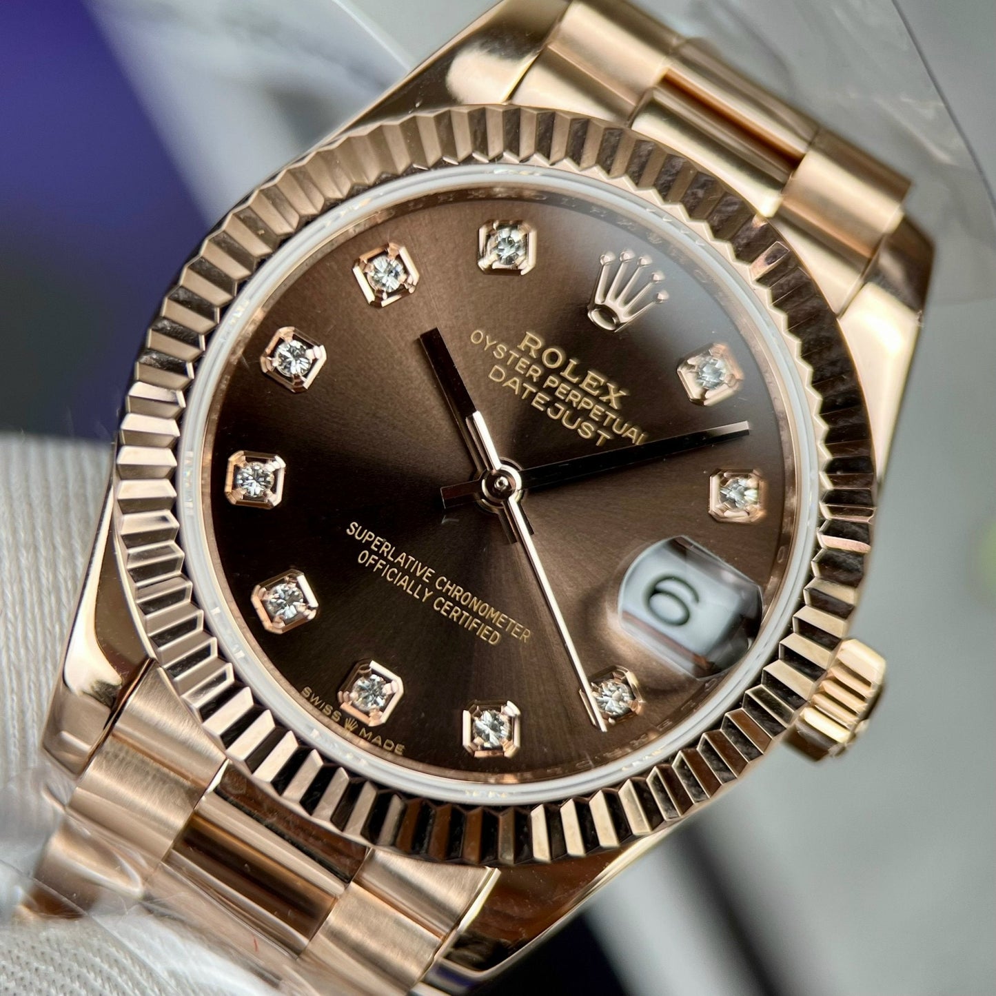 Rolex Datejust 31 278275 avvolto in oro rosa 18 carati 1:1 migliore edizione orologio replica UE