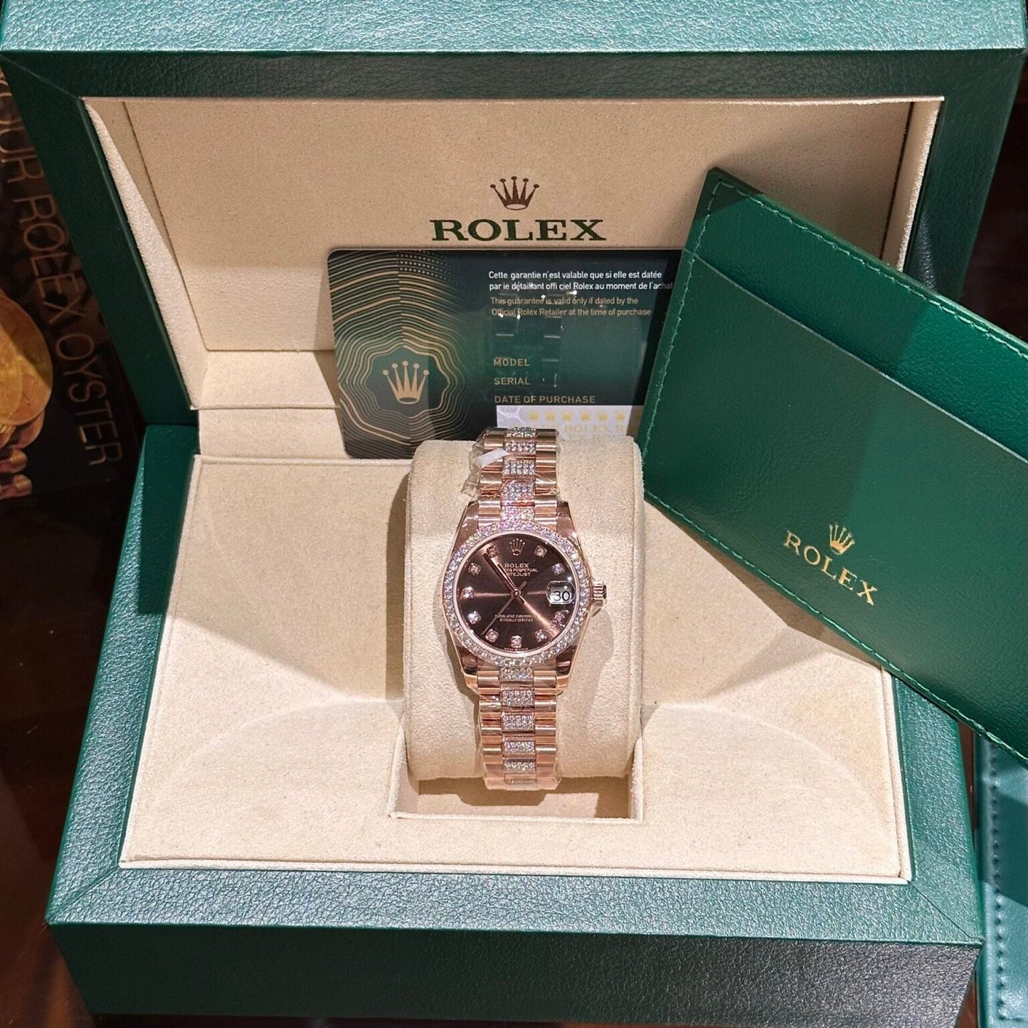 Rolex Datejust 31 278275 envuelto en oro rosa de 18k y diamantes 1:1 mejor edición