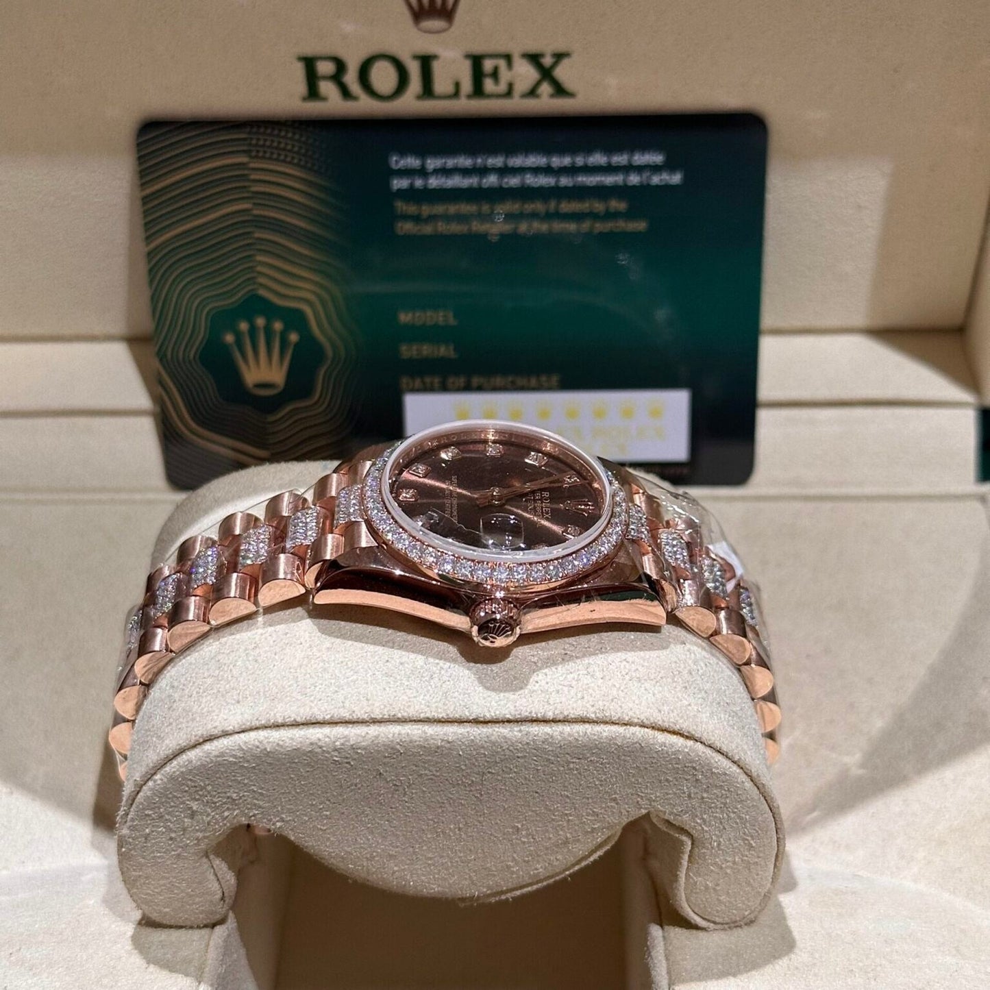 Rolex Datejust 31 278275 envuelto en oro rosa de 18k y diamantes 1:1 mejor edición