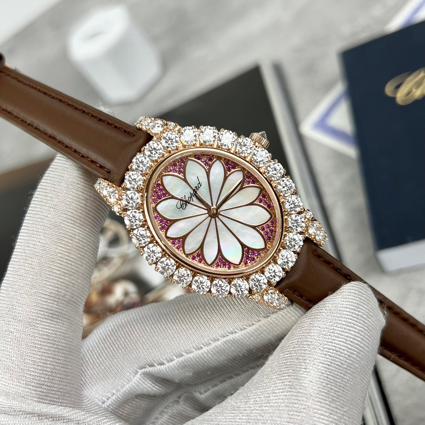 Chopard L'Heure Du Diamant Oval Small 40mm Oro rosa 139383 Mejor reloj réplica UE 1:1