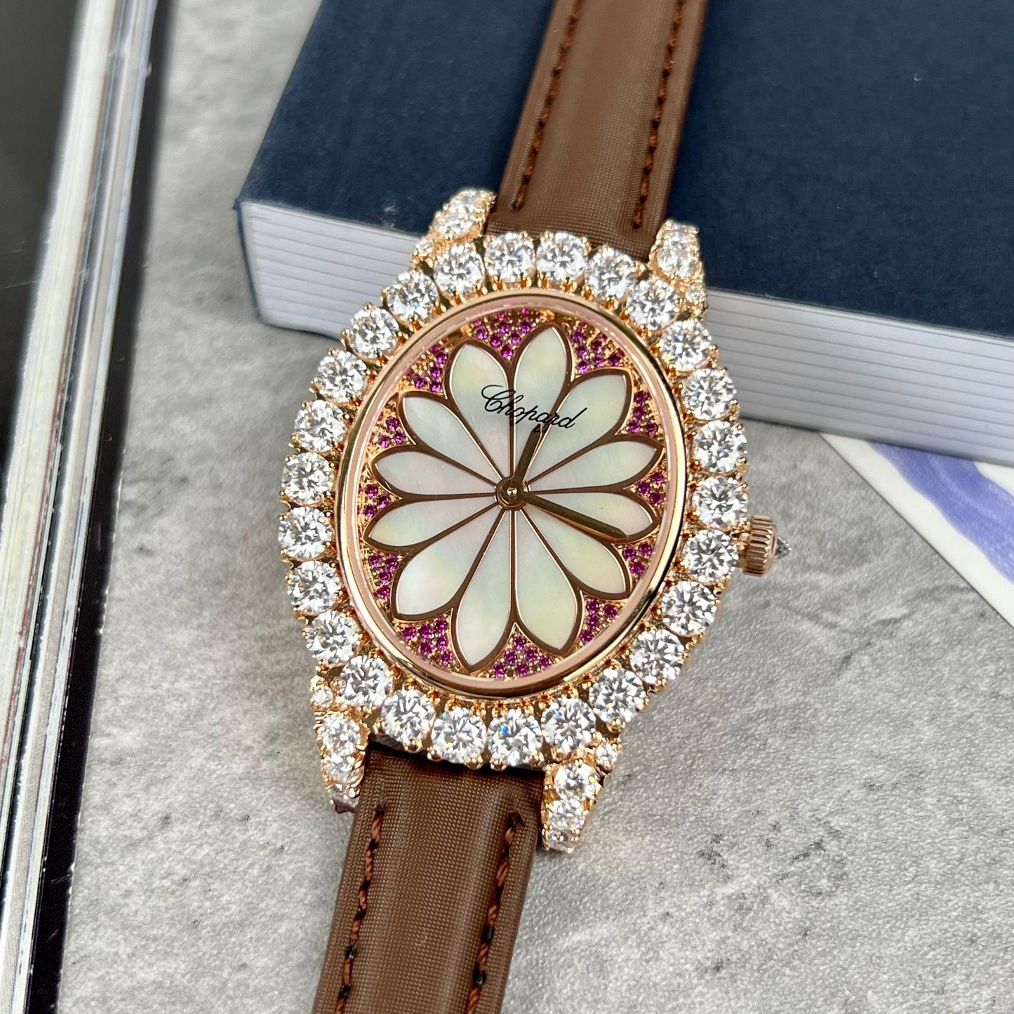 Chopard L'Heure Du Diamant Oval Small 40mm Oro rosa 139383 Mejor reloj réplica UE 1:1