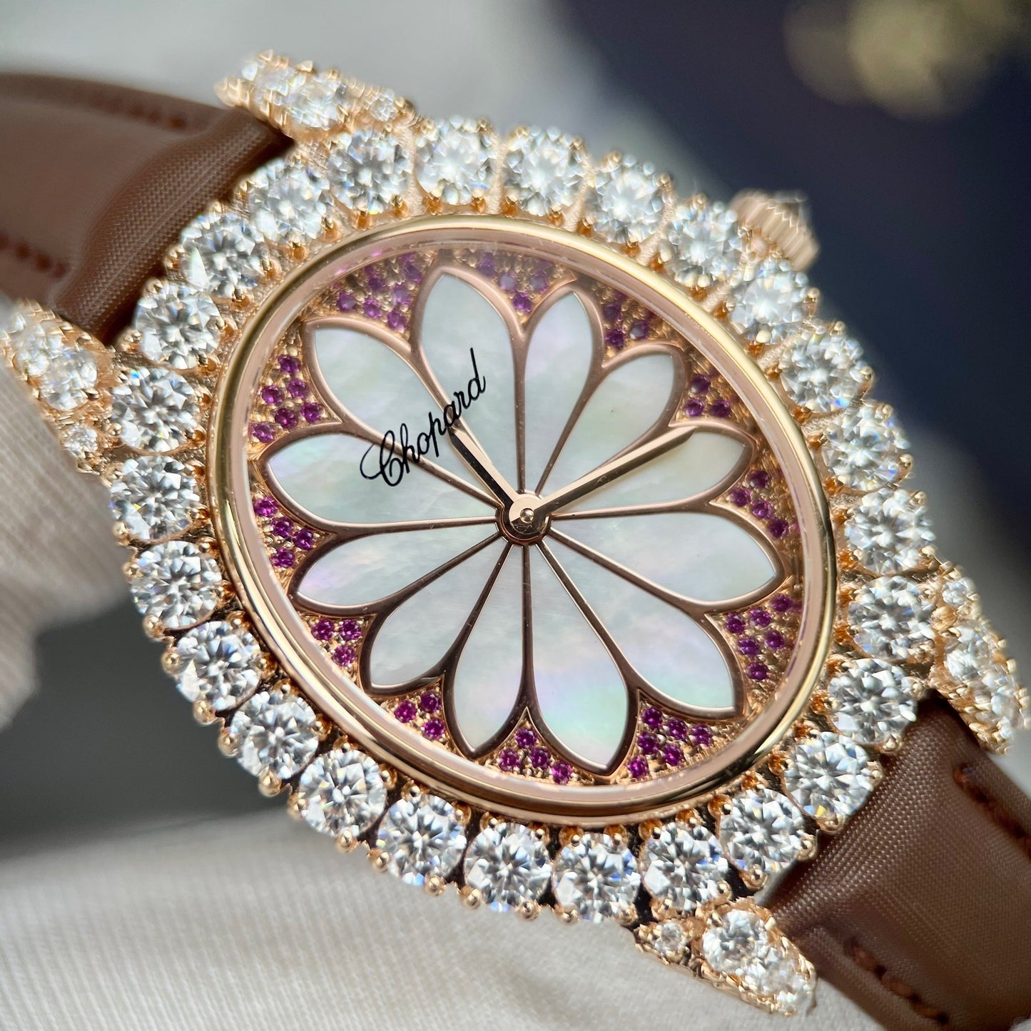 Chopard L'Heure Du Diamant Oval Small 40mm Oro rosa 139383 Mejor reloj réplica UE 1:1