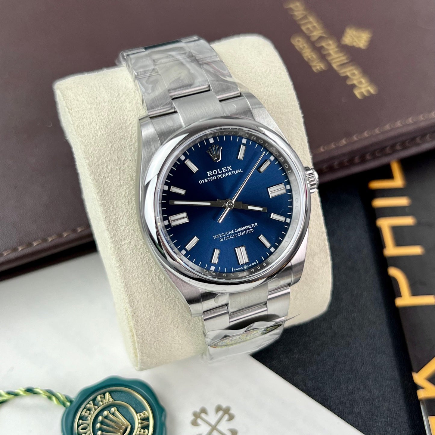 Rolex Oyster Perpetual M126000-0003 36MM 1:1 Best Edition quadrante blu di fabbrica pulito