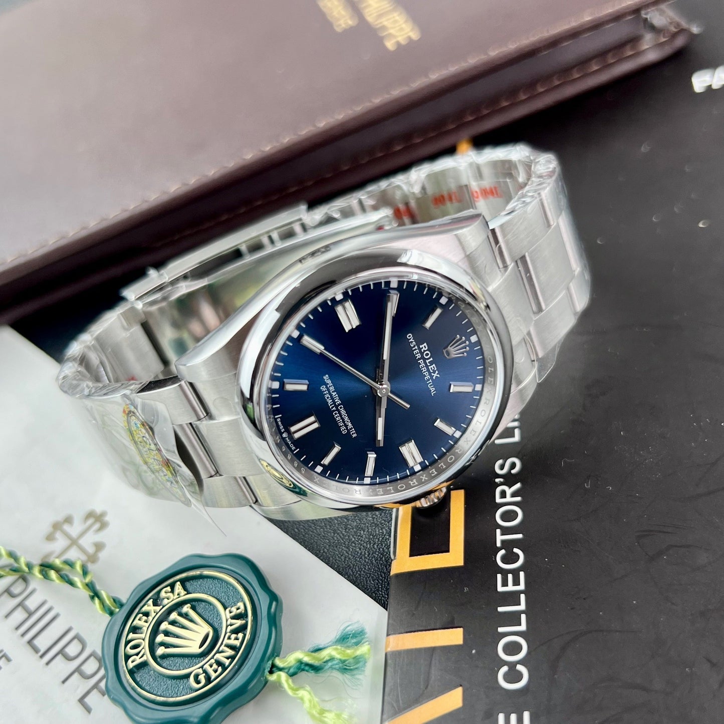 Rolex Oyster Perpetual M126000-0003 36MM 1:1 Best Edition quadrante blu di fabbrica pulito