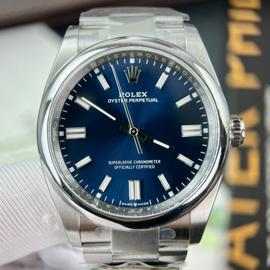 Rolex Oyster Perpetual M126000-0003 36MM 1:1 Best Edition quadrante blu di fabbrica pulito