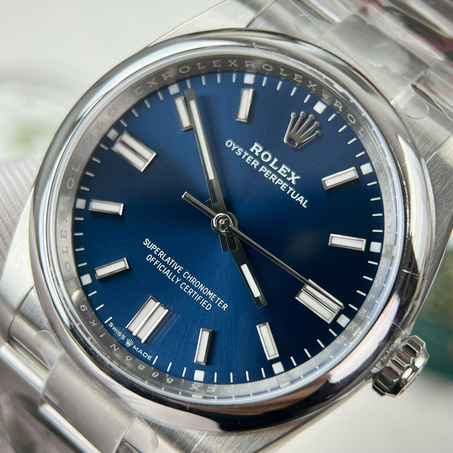 Rolex Oyster Perpetual M126000-0003 36MM 1:1 Best Edition quadrante blu di fabbrica pulito