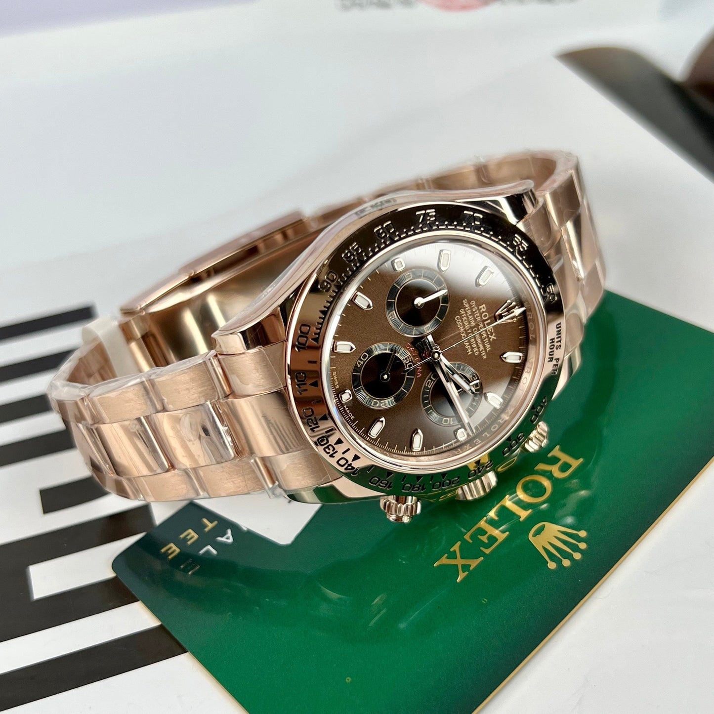 Rolex Cosmograph Daytona 116505 Quadrante cioccolato 1:1 migliore edizione BTF Oro rosa 18 carati