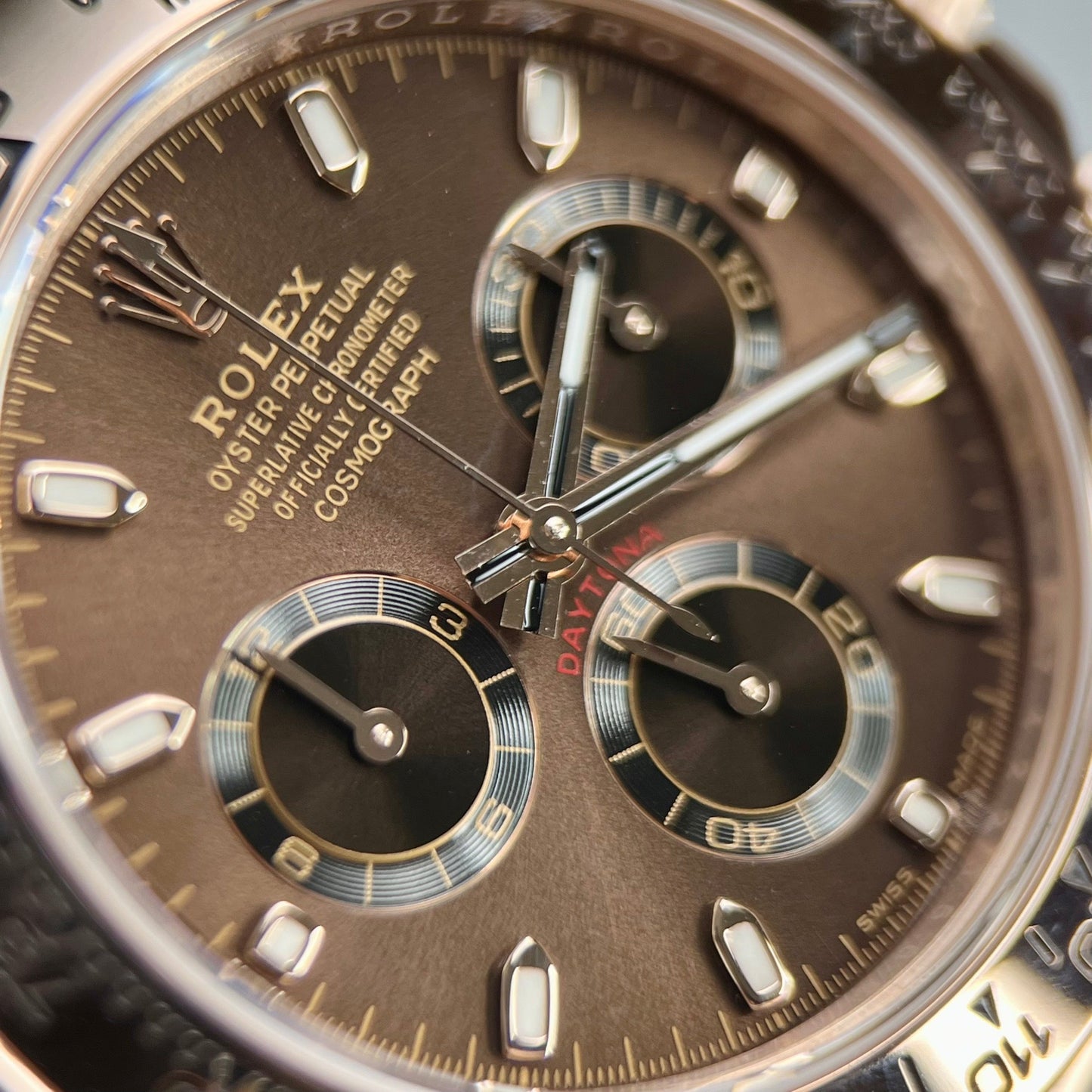 Rolex Cosmograph Daytona 116505 Chocolate dial 1:1 best edition BTF 18k Rose gold