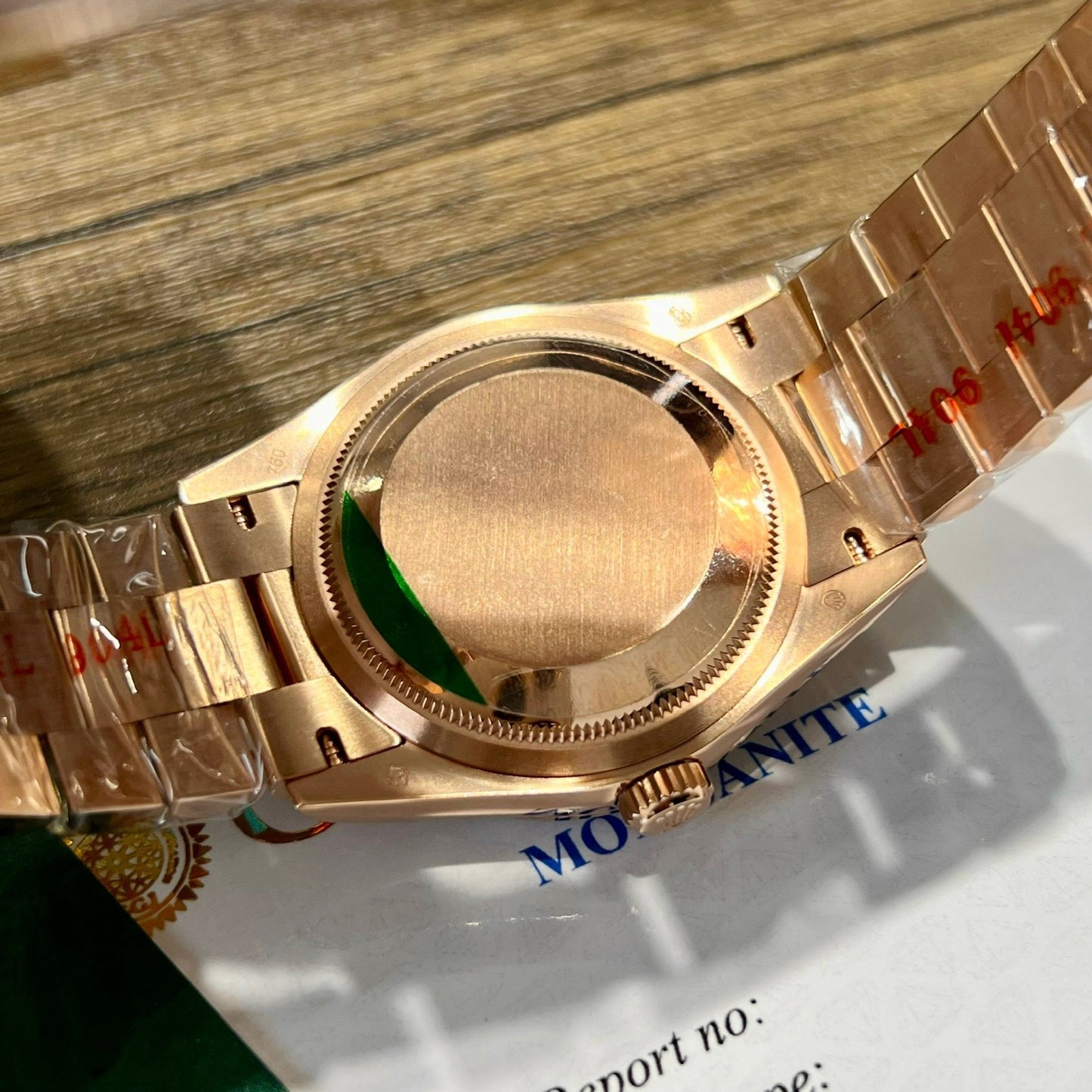 Rolex Day-Date M128345RBR-0030 Madreperla 1:1 Mejor Edición personalizada 18k y moissanita