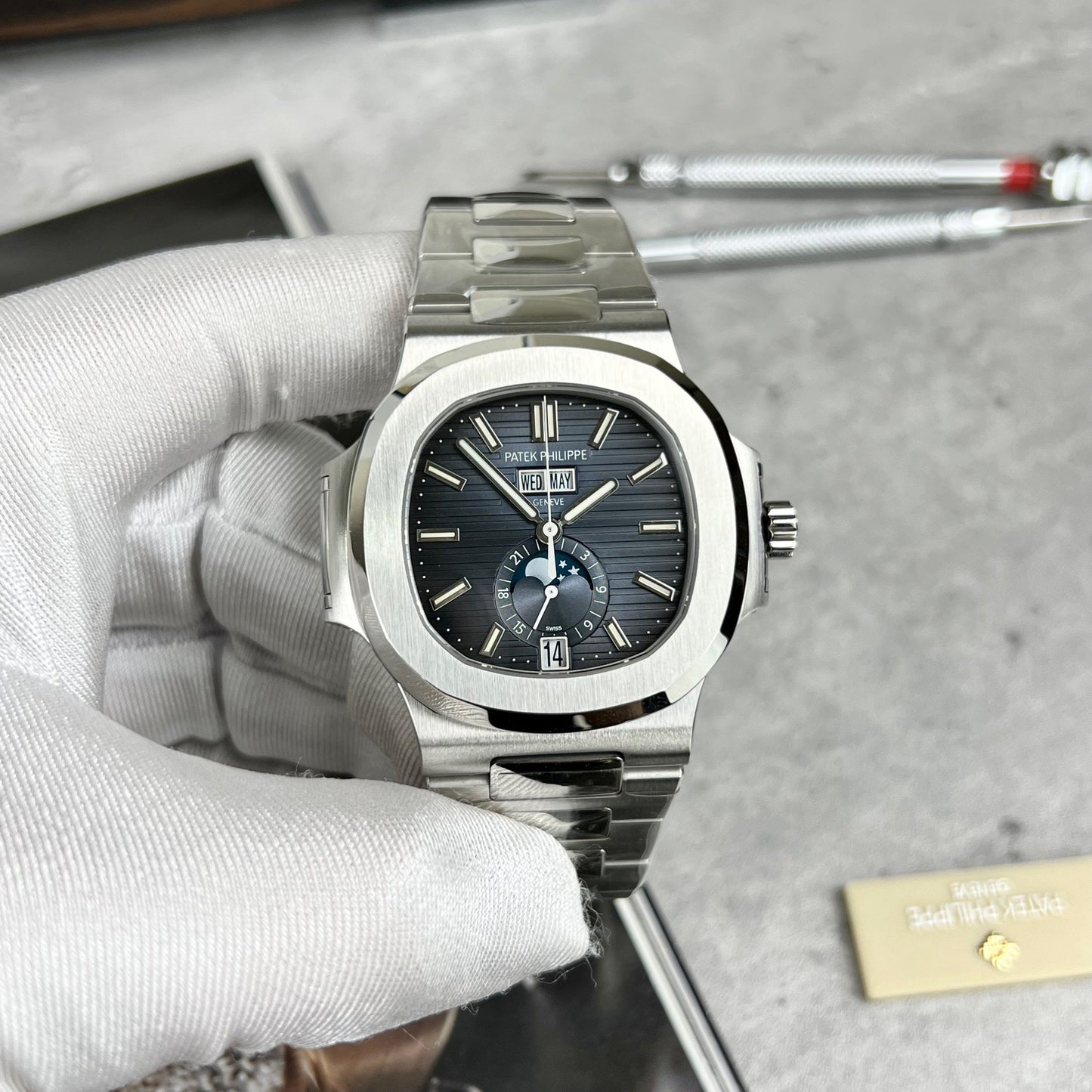 Patek Philippe Nautilus 5726/1A-014 V2 1:1 Mejor Edición PPF Esfera Azul de Fábrica