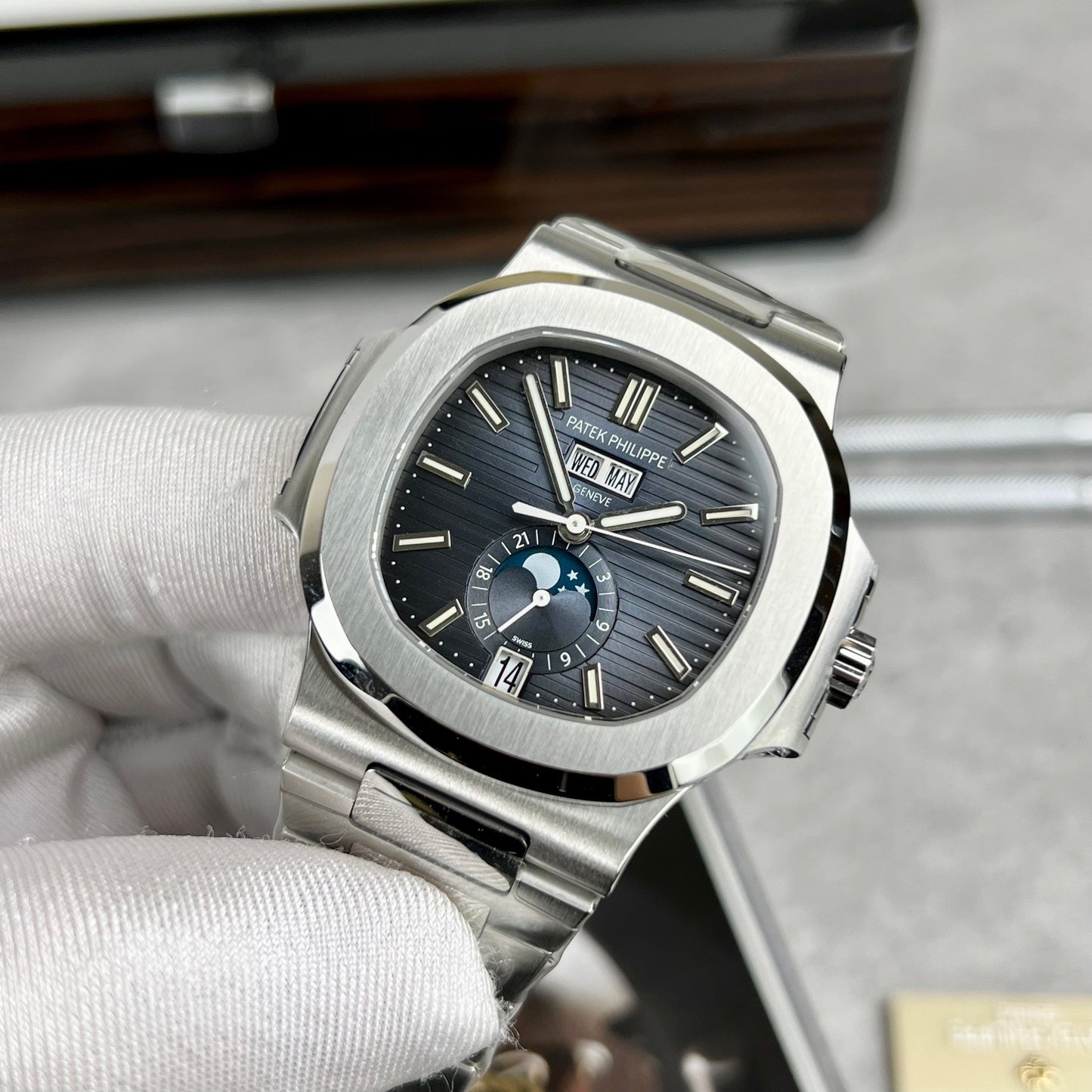 Patek Philippe Nautilus 5726/1A-014 V2 1:1 Mejor Edición PPF Esfera Azul de Fábrica