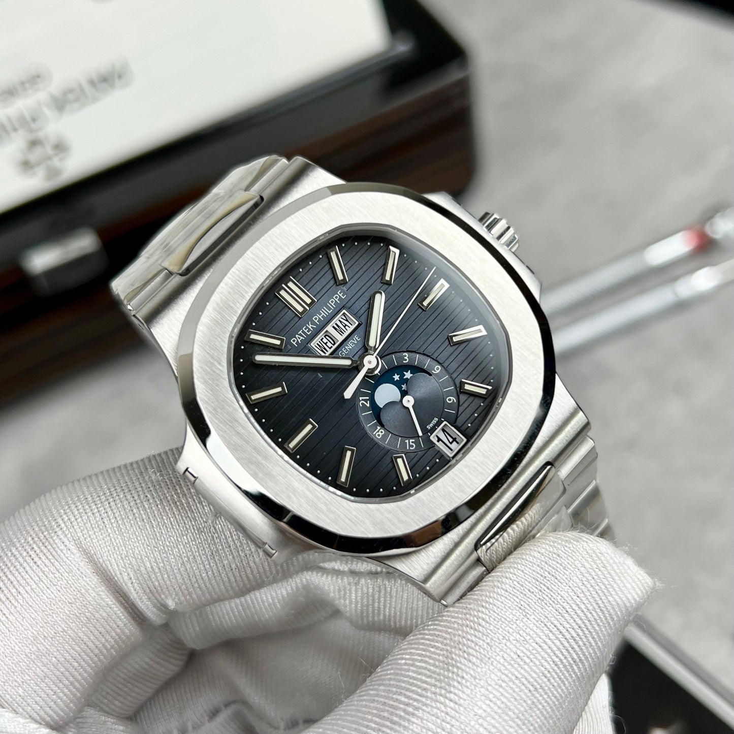 Patek Philippe Nautilus 5726/1A-014 V2 1:1 Mejor Edición PPF Esfera Azul de Fábrica