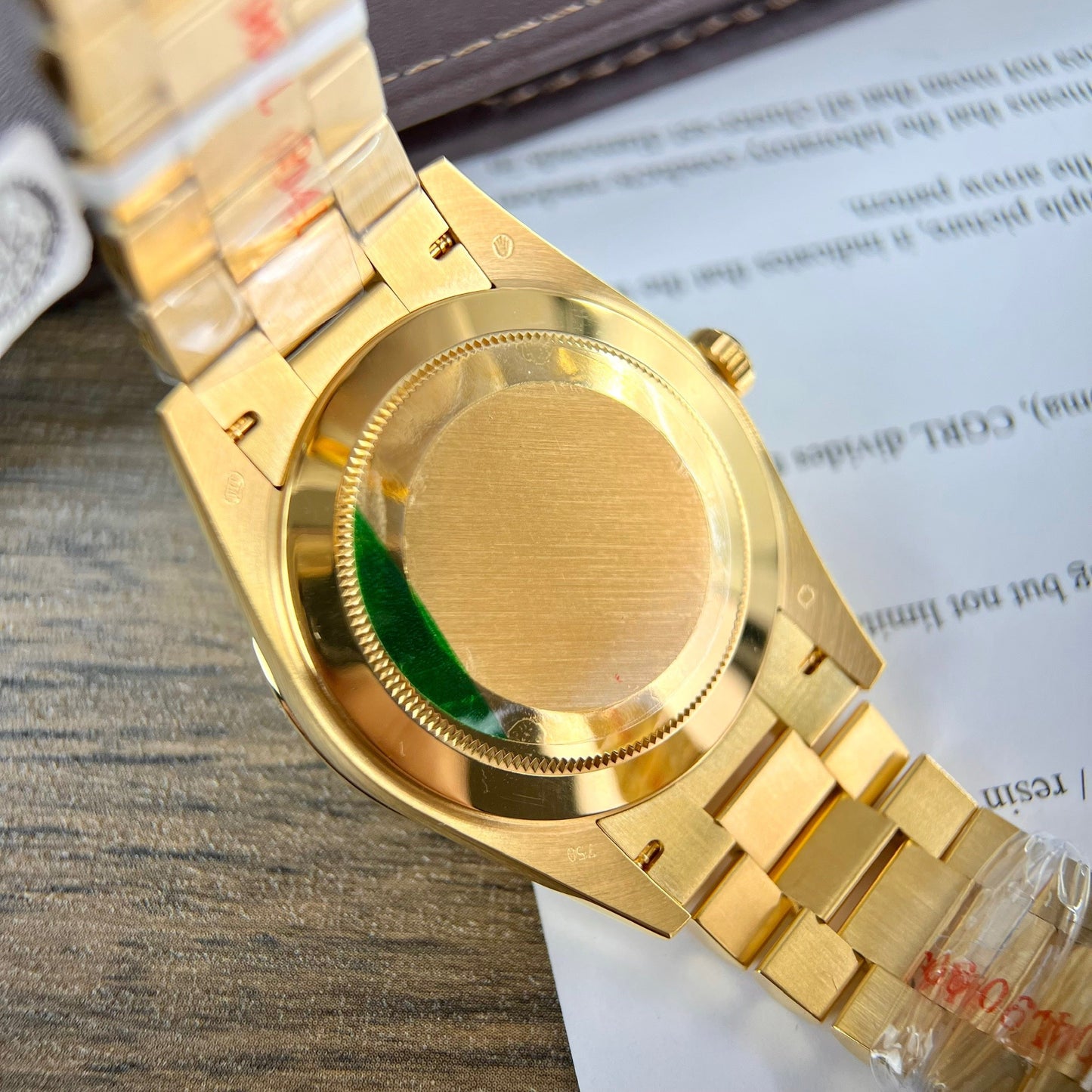 Rolex Day-Date 40 Oro amarillo 228238 Verde Rom 1:1 mejor edición 175 gramos V3 Versión de contrapeso de fábrica GM