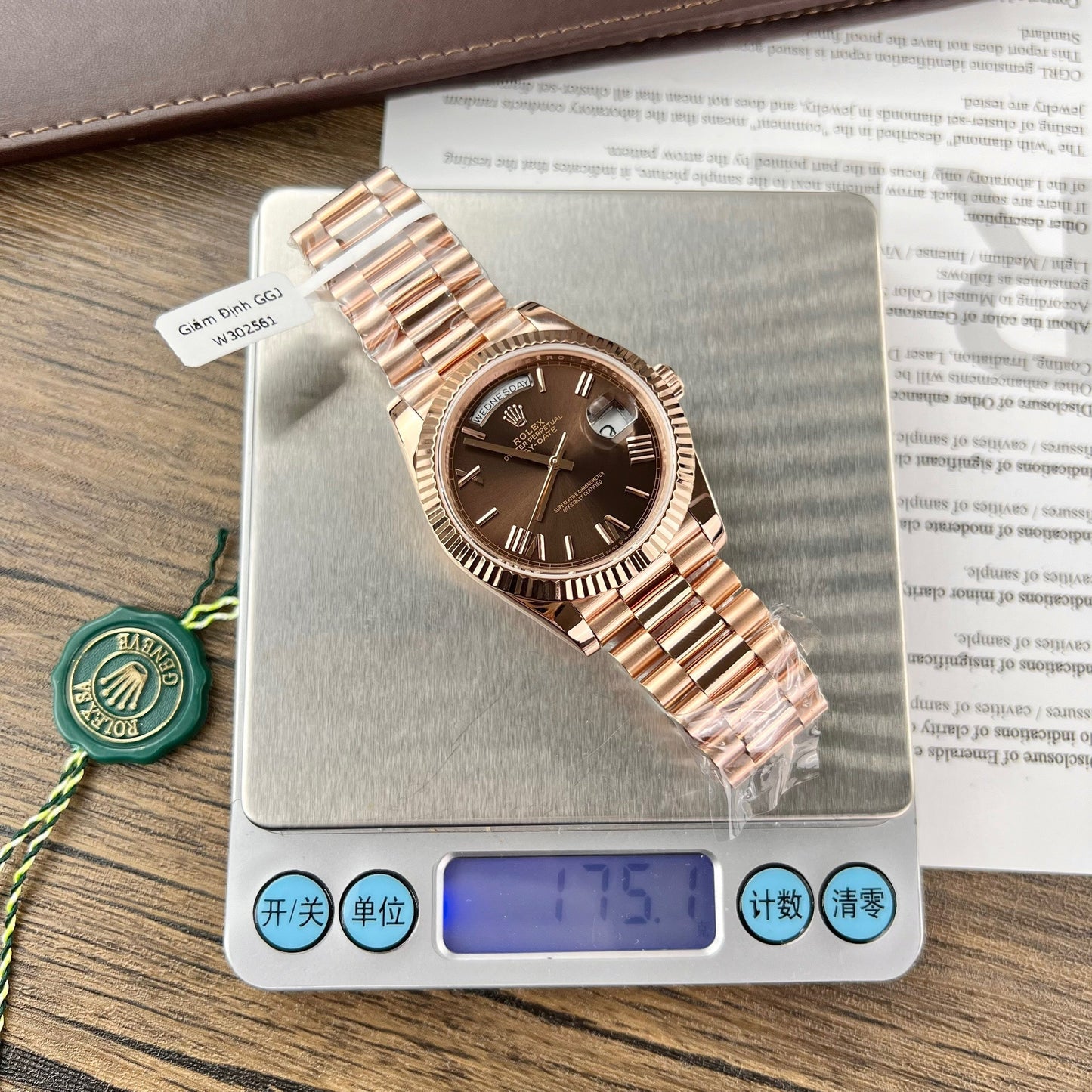 Rolex Day Date President Automatic 228235 18k rose gold filled 175 gram GM V3 Counterweight Version