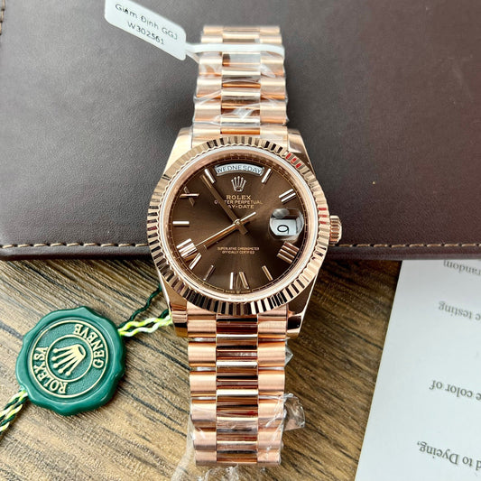 Rolex Day Date President Automático 228235 Oro rosa de 18 quilates lleno de 175 gramos Versión de contrapeso GM V3