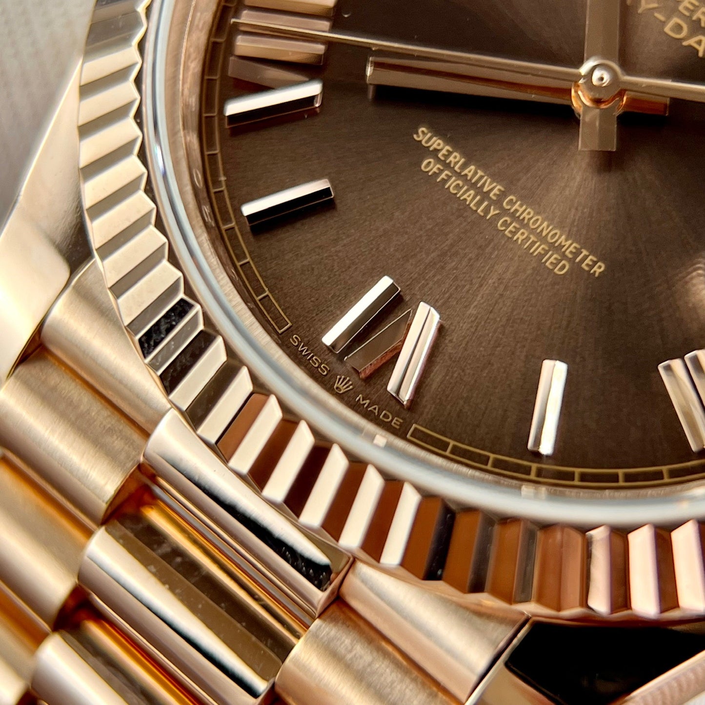 Rolex Day Date President Automático 228235 Oro rosa de 18 quilates lleno de 175 gramos Versión de contrapeso GM V3