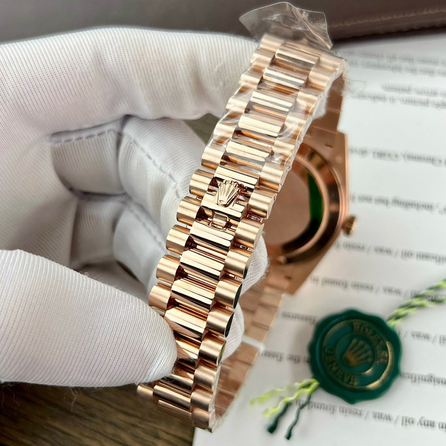 Rolex Day Date President Automático 228235 Oro rosa de 18 quilates lleno de 175 gramos Versión de contrapeso GM V3