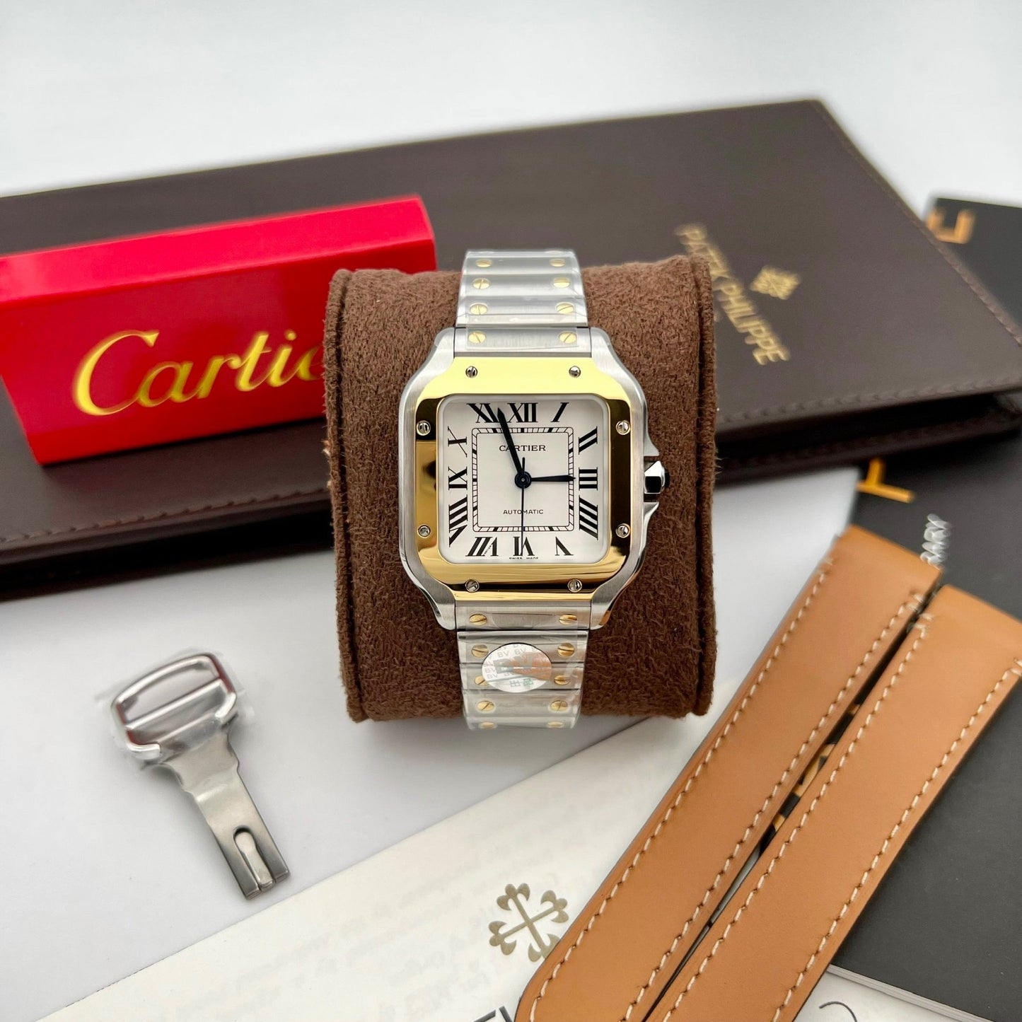 Cartier De Santos W2SA0016 35MM 1:1 Best Edition BV Factory quadrante bianco più recente versione 2024