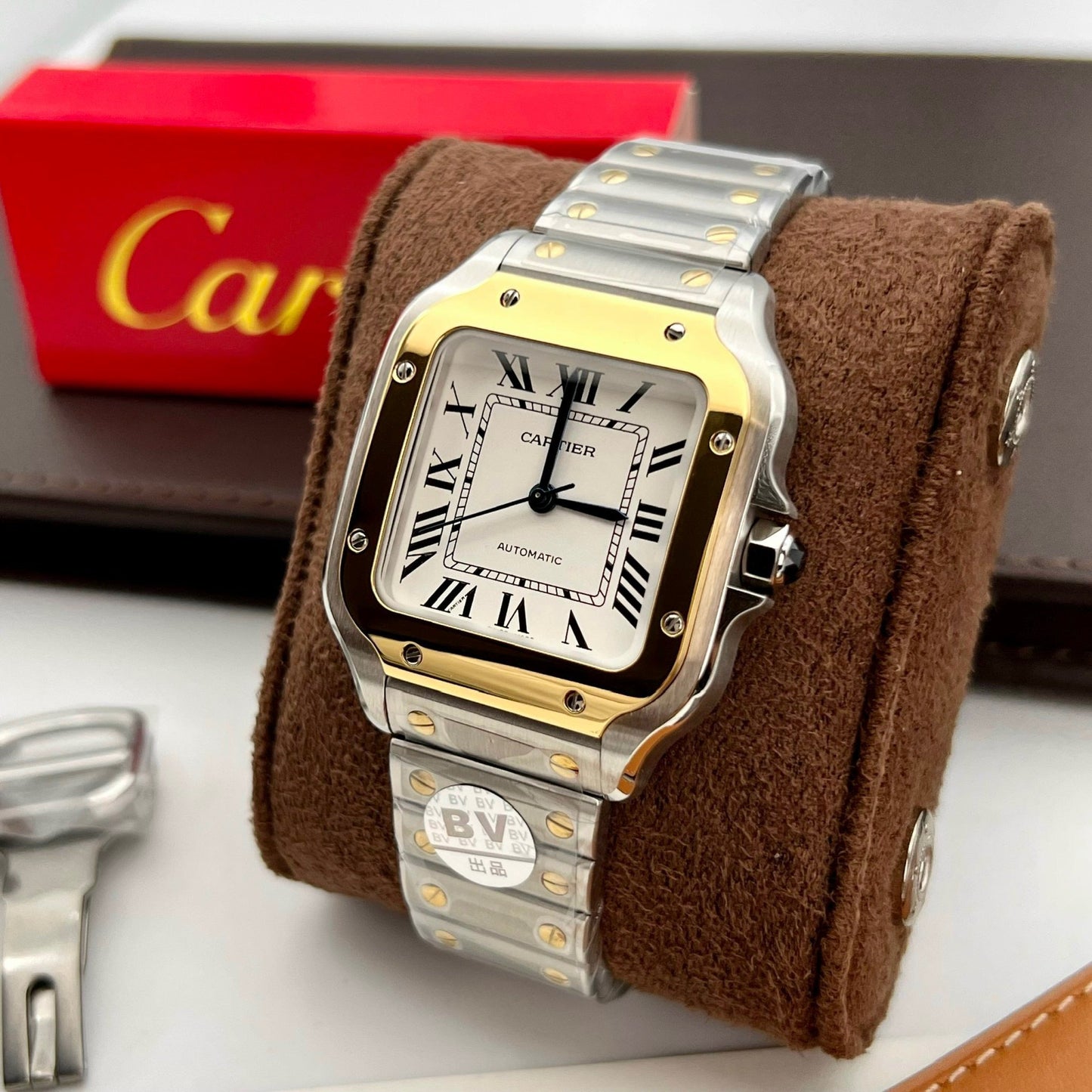 Cartier De Santos W2SA0016 35MM 1:1 Best Edition BV Factory quadrante bianco più recente versione 2024