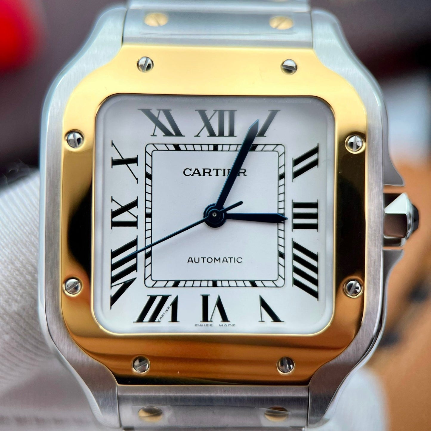 Cartier De Santos W2SA0016 35MM 1:1 Best Edition BV Factory White Dial newest 2024 version