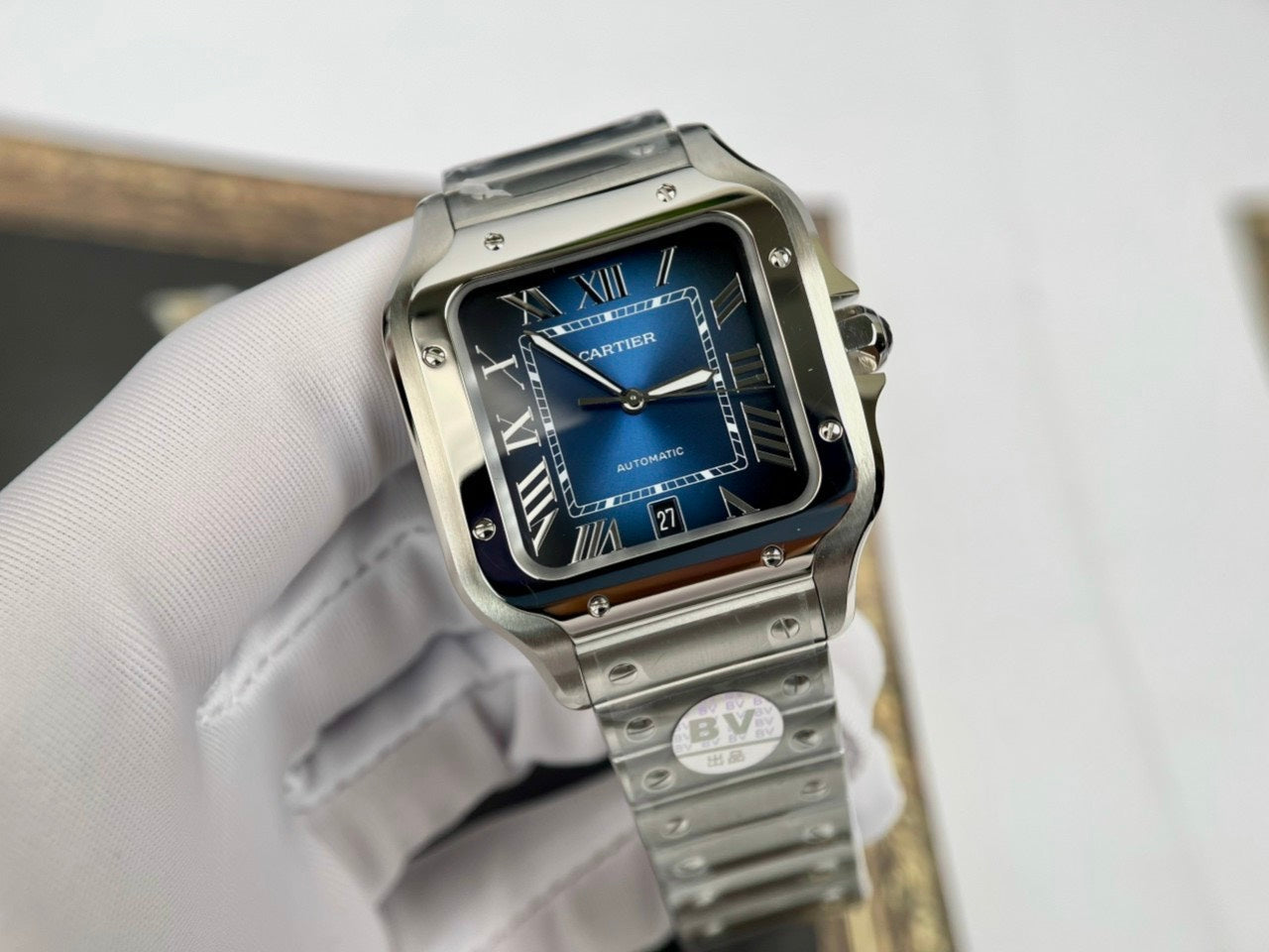 Cartier De Santos WSSA0013 2018 BV Factory 1:1 Best Edition Blue Dial versión más reciente