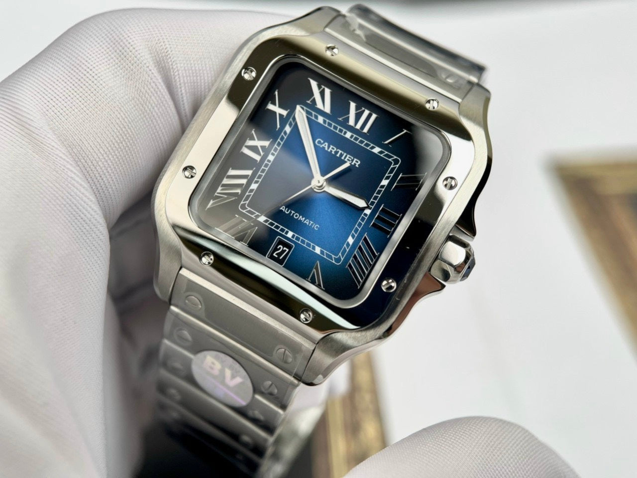 Cartier De Santos WSSA0013 2018 BV Factory 1:1 Best Edition Blue Dial versión más reciente