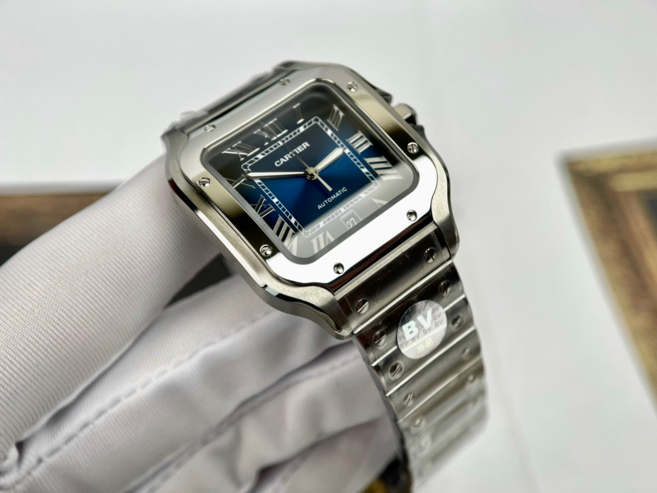 Cartier De Santos WSSA0013 2018 BV Factory 1:1 Best Edition Blue Dial versión más reciente