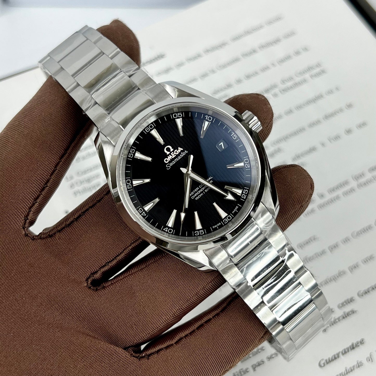 Omega Seamaster 220.10.41.21.01.001 1:1 Best Edition VS Factory quadrante nero versione più recente