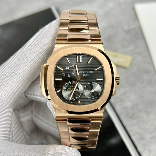 Patek Philippe Nautilus 5712/1R-001 1:1 Mejor Edición GR Factory Esfera Gris Oro Rosa