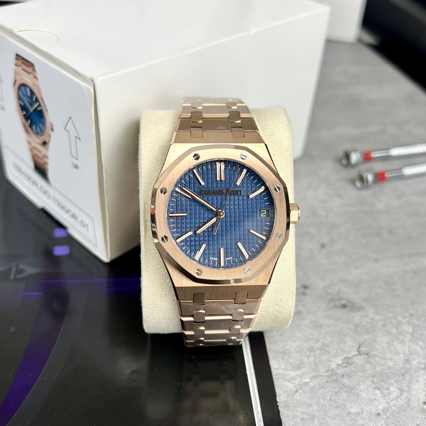 Audemars Piguet Royal Oak 15510 1:1 Mejor edición APS Factory esfera azul oro rosa