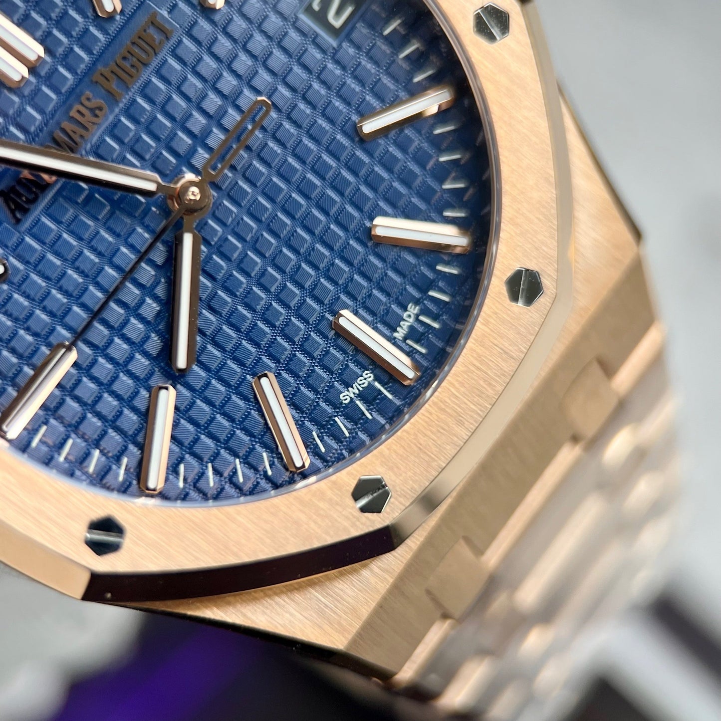 Audemars Piguet Royal Oak 15510 1:1 Mejor edición APS Factory esfera azul oro rosa