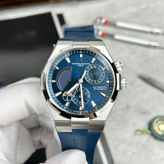 Vacheron Constantin Overseas 47450/000W-9511 TWA Factory 1:1 Mejor edición Esfera azul Correa de caucho