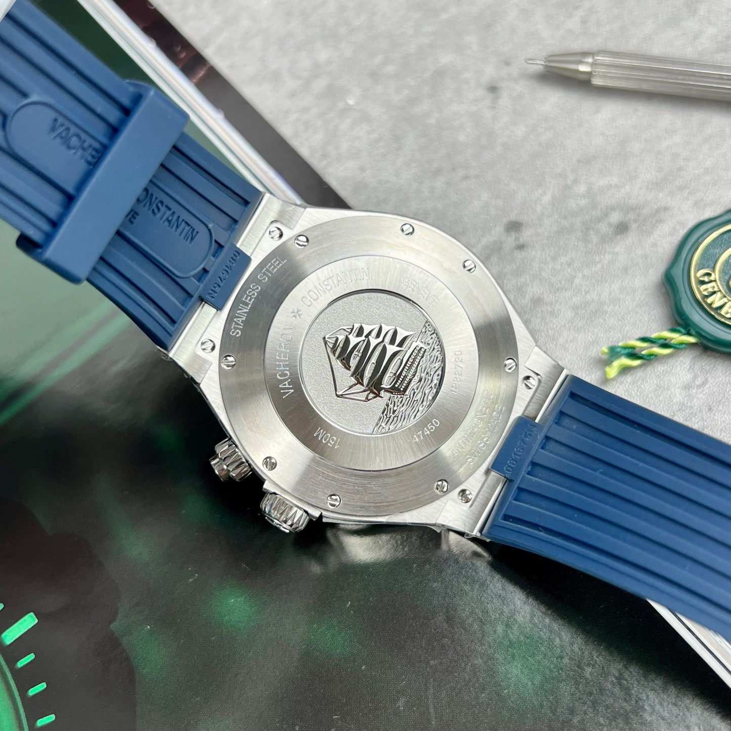 Vacheron Constantin Overseas 47450/000W-9511 TWA Factory 1:1 Best Edition Blue Dial Rubber Strap