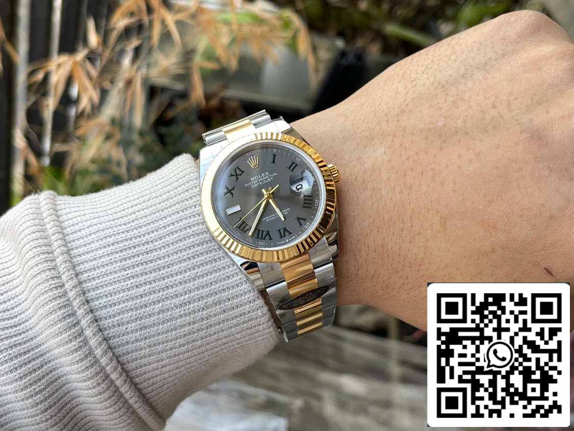 Rolex Datejust M126333-0019 1:1 Best Edition Clean Factory 41mm Wimbledon Dial Oyster Strap