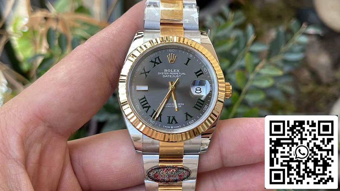 Rolex Datejust M126333-0019 1:1 Best Edition Clean Factory 41mm Wimbledon Dial Oyster Strap