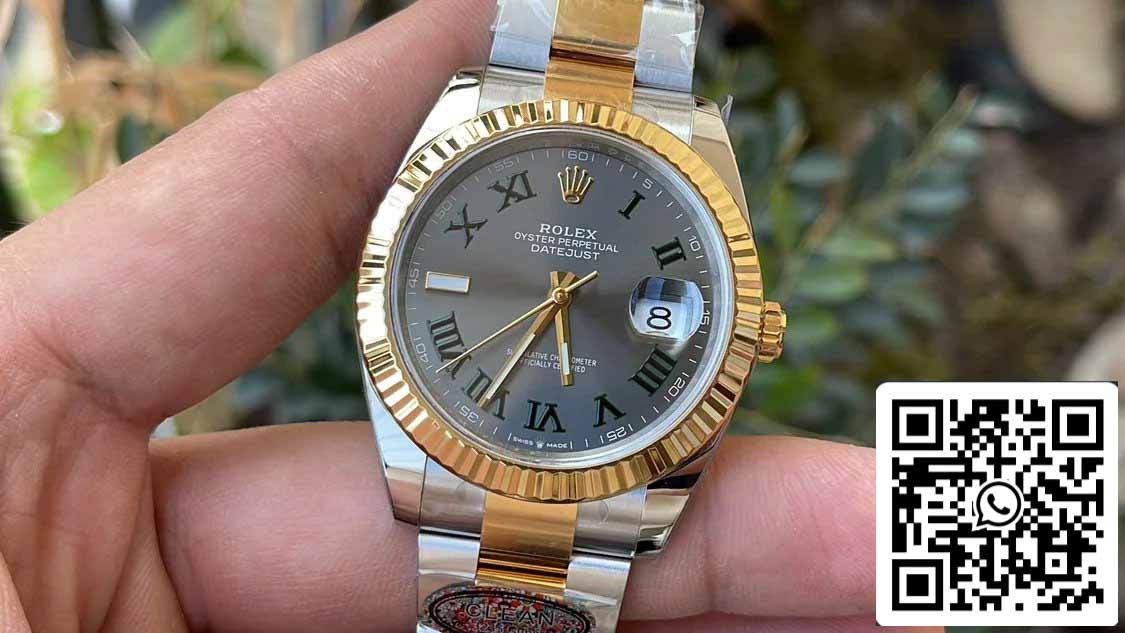 Rolex Datejust M126333-0019 1:1 Best Edition Clean Factory 41mm Wimbledon Dial Oyster Strap